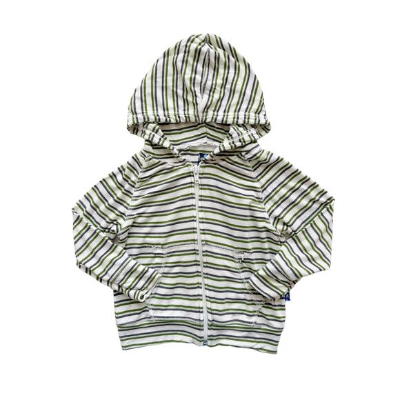 Kickee Pants Bamboo Striped Hoodie Size 12-18m - Picture 1 of 7